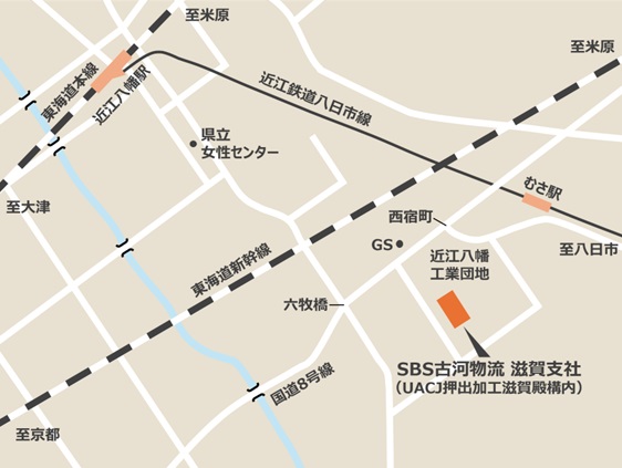 地図：滋賀支社